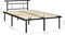 vidaXL - Bedframe - metaal - zwart - 120x200 - cm