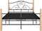 vidaXL - Bedframe - metaal - zwart - 120x200 - cm