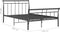 vidaXL - Bedframe - metaal - zwart - 120x200 - cm