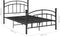 vidaXL - Bedframe - metaal - zwart - 120x200 - cm