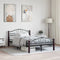 vidaXL - Bedframe - metaal - zwart - 120x200 - cm