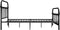 vidaXL - Bedframe - metaal - zwart - 120x200 - cm