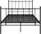 vidaXL - Bedframe - metaal - zwart - 120x200 - cm