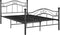vidaXL - Bedframe - metaal - zwart - 120x200 - cm