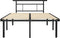 vidaXL - Bedframe - metaal - zwart - 120x200 - cm
