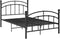 vidaXL - Bedframe - metaal - zwart - 120x200 - cm