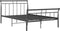 vidaXL - Bedframe - metaal - zwart - 120x200 - cm