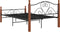 vidaXL - Bedframe - metaal - zwart - 120x200 - cm