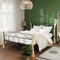 vidaXL - Bedframe - metaal - zwart - 120x200 - cm