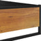 vidaXL - Bedframe - metaal - zwart - 120x200 - cm