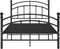 vidaXL - Bedframe - metaal - zwart - 120x200 - cm
