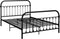 vidaXL - Bedframe - metaal - zwart - 120x200 - cm