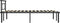 vidaXL - Bedframe - metaal - zwart - 120x200 - cm