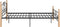 vidaXL - Bedframe - metaal - zwart - 120x200 - cm