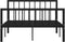 vidaXL - Bedframe - metaal - zwart - 120x200 - cm