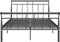 vidaXL - Bedframe - metaal - zwart - 120x200 - cm