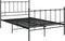 vidaXL - Bedframe - metaal - zwart - 120x200 - cm