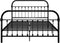 vidaXL - Bedframe - metaal - zwart - 120x200 - cm