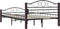 vidaXL - Bedframe - metaal - zwart - 120x200 - cm