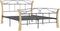 vidaXL - Bedframe - metaal - zwart - 120x200 - cm