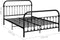 vidaXL - Bedframe - metaal - zwart - 120x200 - cm