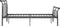 vidaXL - Bedframe - metaal - zwart - 120x200 - cm