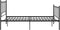 vidaXL - Bedframe - metaal - zwart - 120x200 - cm