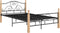 vidaXL - Bedframe - metaal - zwart - 120x200 - cm