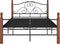 vidaXL - Bedframe - metaal - zwart - 120x200 - cm