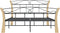 vidaXL - Bedframe - metaal - zwart - 120x200 - cm