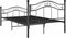 vidaXL - Bedframe - metaal - zwart - 120x200 - cm
