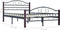 vidaXL - Bedframe - metaal - zwart - 120x200 - cm