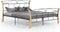 vidaXL - Bedframe - metaal - zwart - 140x200 - cm