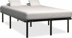 vidaXL - Bedframe - metaal - zwart - 140x200 - cm