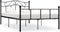 vidaXL - Bedframe - metaal - zwart - 140x200 - cm