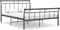 vidaXL - Bedframe - metaal - zwart - 140x200 - cm