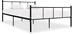 vidaXL - Bedframe - metaal - zwart - 140x200 - cm
