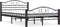 vidaXL - Bedframe - metaal - zwart - 140x200 - cm