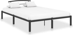 vidaXL - Bedframe - metaal - zwart - 140x200 - cm
