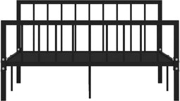 vidaXL - Bedframe - metaal - zwart - 140x200 - cm