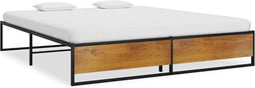 vidaXL - Bedframe - metaal - zwart - 140x200 - cm