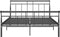 vidaXL - Bedframe - metaal - zwart - 140x200 - cm