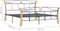 vidaXL - Bedframe - metaal - zwart - 140x200 - cm