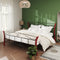 vidaXL - Bedframe - metaal - zwart - 140x200 - cm