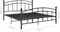 vidaXL - Bedframe - metaal - zwart - 140x200 - cm