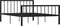 vidaXL - Bedframe - metaal - zwart - 140x200 - cm