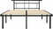 vidaXL - Bedframe - metaal - zwart - 140x200 - cm