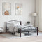 vidaXL - Bedframe - metaal - zwart - 140x200 - cm