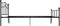 vidaXL - Bedframe - metaal - zwart - 140x200 - cm