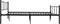 vidaXL - Bedframe - metaal - zwart - 140x200 - cm